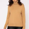 Voulez Vous Polo Knit Jumper In Camel*Women Jumpers & Cardigans