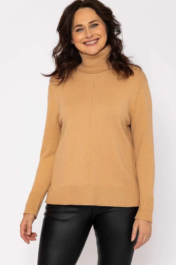 Voulez Vous Polo Knit Jumper In Camel*Women Jumpers & Cardigans