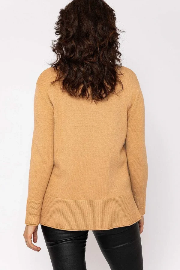 Voulez Vous Polo Knit Jumper In Camel*Women Jumpers & Cardigans