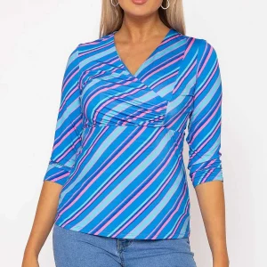 Rowen Avenue Printed Blue Jersey Top*Women Tops & Blouses