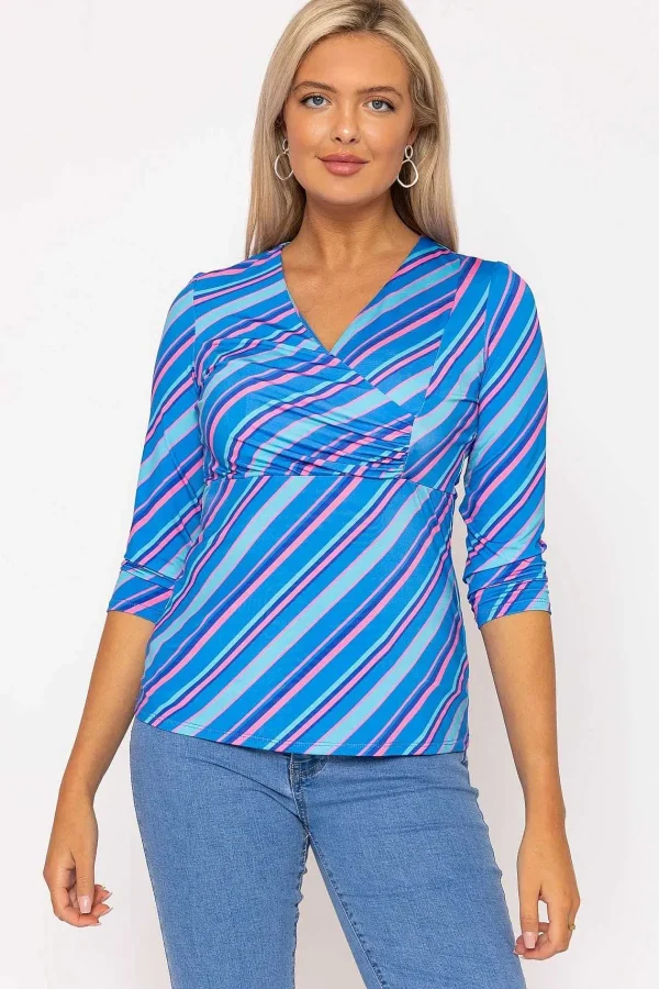 Rowen Avenue Printed Blue Jersey Top*Women Tops & Blouses