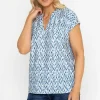 Voulez Vous Printed Blue Jersey Top*Women Tops & Blouses