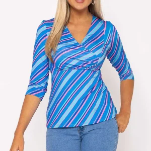 Rowen Avenue Printed Blue Jersey Top*Women Tops & Blouses