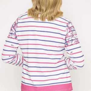 Voulez Vous Printed Breton Top In Pink*Women Tops & Blouses