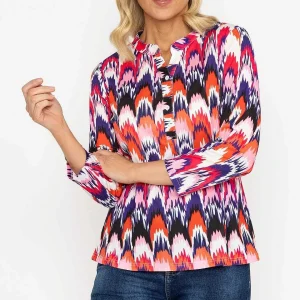 Voulez Vous Printed Jersey Blouse In Pink*Women Tops & Blouses