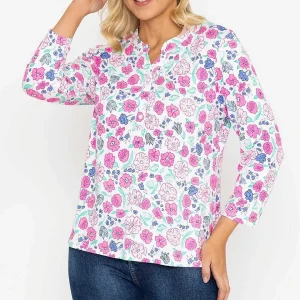 Voulez Vous Printed Jersey Top In Pink*Women Tops & Blouses