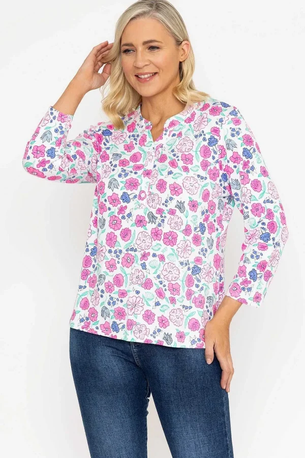 Voulez Vous Printed Jersey Top In Pink*Women Tops & Blouses