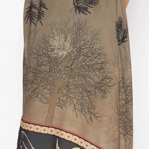 Pala D'oro Printed Midi Skirt In Khaki*Women Skirts & Shorts