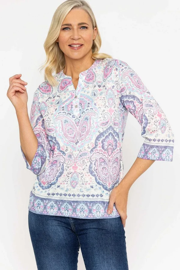 Voulez Vous Printed Plaquet Top In Pink*Women Tops & Blouses