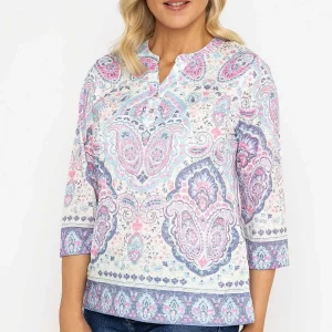 Voulez Vous Printed Plaquet Top In Pink*Women Tops & Blouses