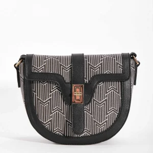 SOUL Accessories Printed Saddle Bag In Black*Women As Seen On Social