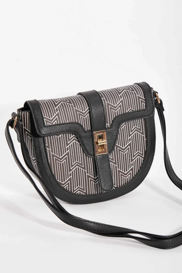 SOUL Accessories Printed Saddle Bag In Black*Women As Seen On Social