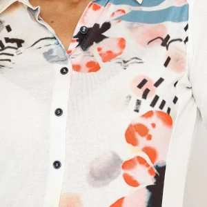 Kalisson Printed Shirt Blouse In White*Women Tops & Blouses