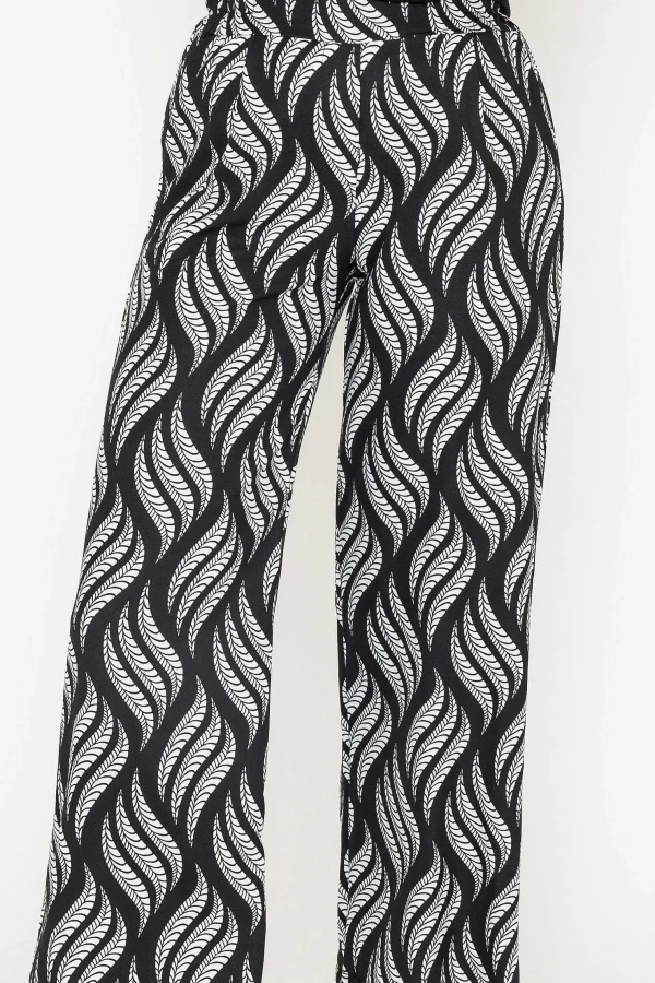 Pala D'Oro Printed Trousers In Black & White*Women Jeans & Trousers