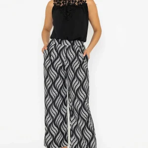 Pala D'Oro Printed Trousers In Black & White*Women Jeans & Trousers