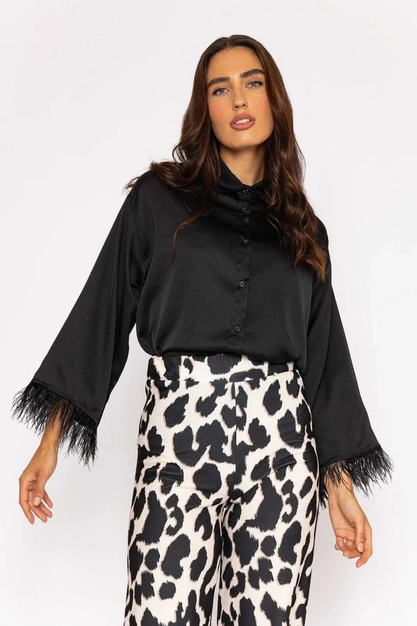 Pala D'oro Printed Trousers In Black*Women Jeans & Trousers