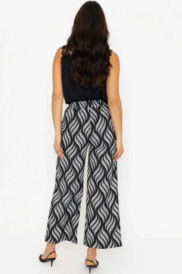 Pala D'Oro Printed Trousers In Black & White*Women Jeans & Trousers