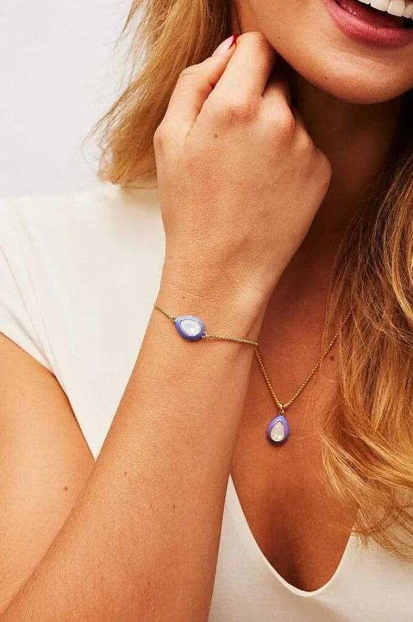 Knight & Day Purple Enamel And Opal Bracelet* Bracelets