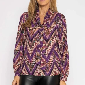 Pala D'oro Pussybow Blouse In Purple*Women Tops & Blouses