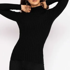 Kelly & Grace Weekend Rib Knit Top In Black*Women Jumpers & Cardigans