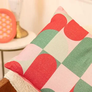 Carraig Donn Dwell Riley Pink Geo Cushion* Homeware