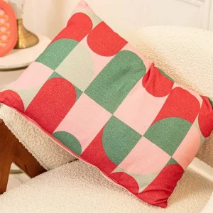 Carraig Donn Dwell Riley Pink Geo Cushion* Homeware