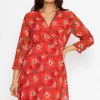 Pala D'oro Roisin Knee Length Dress In Red Print*Women Dresses & Jumpsuits