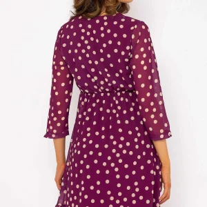 Pala D'oro Roisin Magenta Print Knee Length Dress* Sale Dresses