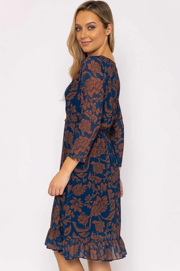 Pala D'oro Roisin Navy Knee Length Dress* Sale Dresses