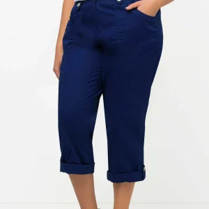 Ulla Popken Roll-Tab Hem Stretch Cargo Pants In Dark Blue*Women Jeans & Trousers