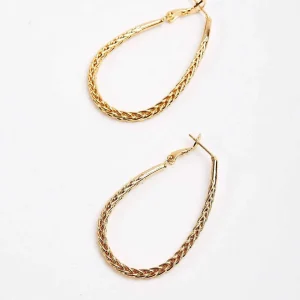 Joularie Rope Detail Hoop Earrings*Women April Edit