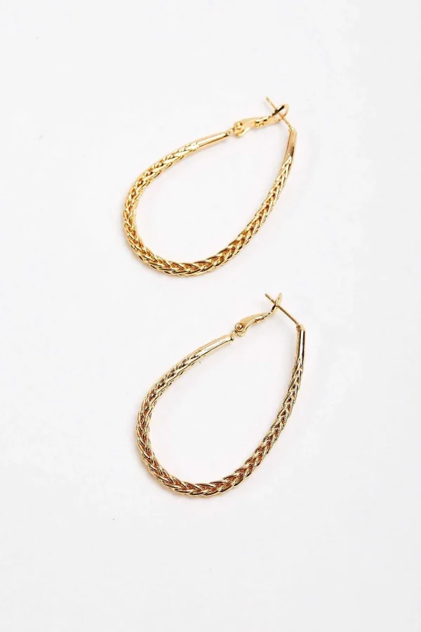 Joularie Rope Detail Hoop Earrings*Women April Edit