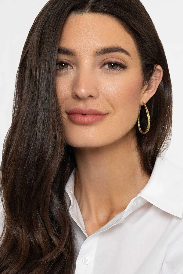 Joularie Rope Detail Hoop Earrings*Women April Edit