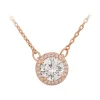 Tipperary Crystal Jewellery Rose Gold Disc Drop Pendant* Boxed Gifts