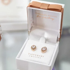 Tipperary Crystal Jewellery Rose Gold Marquise Cut Earrings* Boxed Gifts