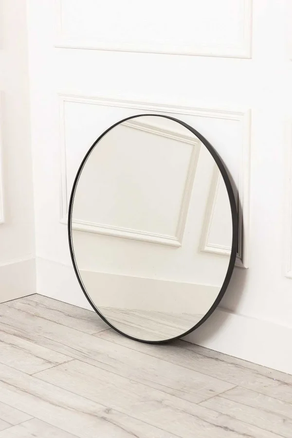 Carraig Donn HOME Round Black Modern Mirror* Homeware