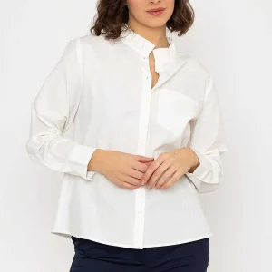 Kelly & Grace Weekend Ruffle Shirt In White*Women Tops & Blouses