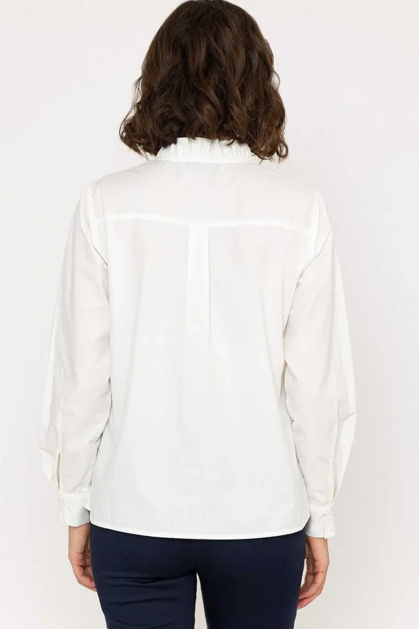 Kelly & Grace Weekend Ruffle Shirt In White*Women Tops & Blouses