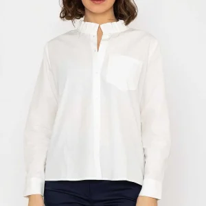 Kelly & Grace Weekend Ruffle Shirt In White*Women Tops & Blouses