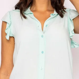 Rowen Avenue Ruffle Viscose Top In Mint*Women Tops & Blouses