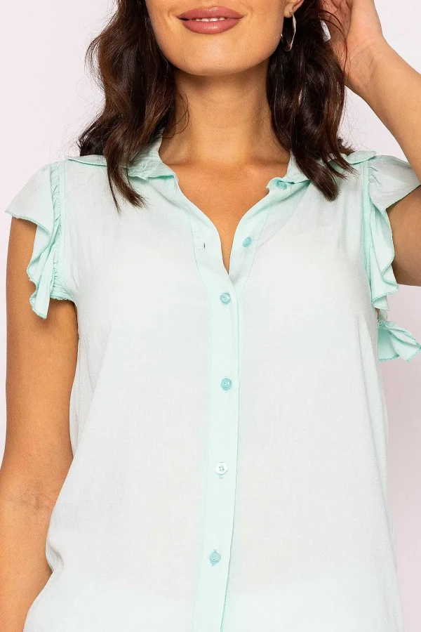 Rowen Avenue Ruffle Viscose Top In Mint*Women Tops & Blouses