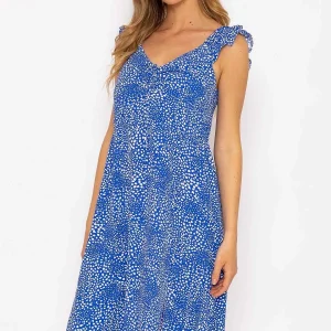 Rowen Avenue Sadie Blue Printed Midi Dress*Women Dresses & Jumpsuits