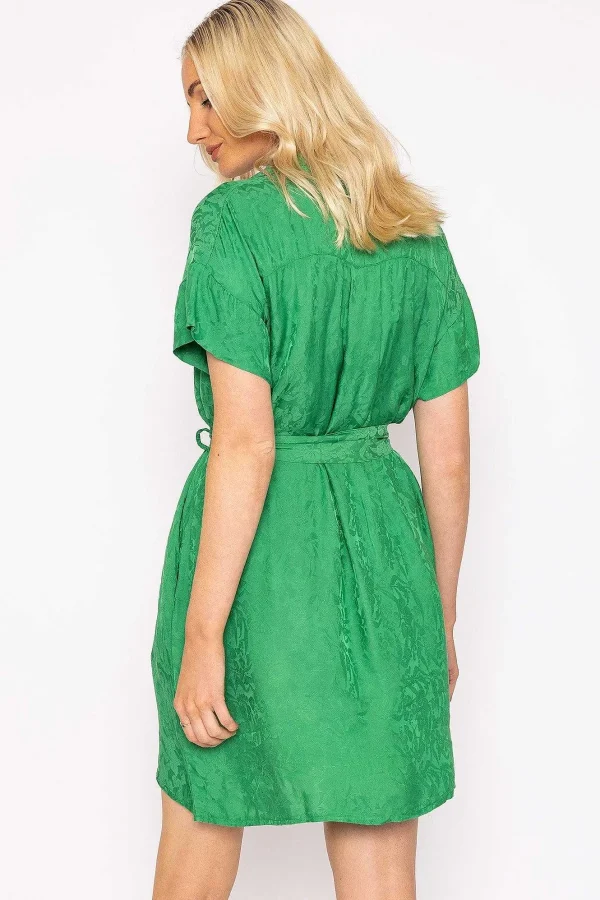 Rowen Avenue Satin Jacquard Dress In Green*Women Dresses & Jumpsuits