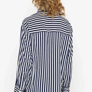 Rowen Avenue Satin Stripe Shirt In Navy*Women Tops & Blouses