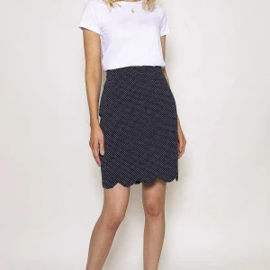 Kelly & Grace Weekend Scallop Hem Skirt In Navy*Women Skirts & Shorts