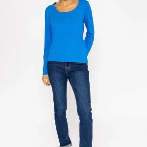 Kelly & Grace Weekend Scoop Neck Tee In Cobalt*Women Tops & Blouses