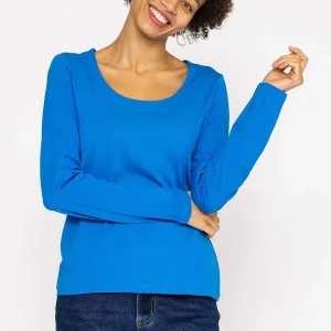 Kelly & Grace Weekend Scoop Neck Tee In Cobalt*Women Tops & Blouses