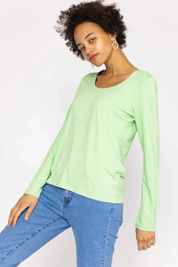 Kelly & Grace Weekend Scoop Neck Tee In Mint*Women Tops & Blouses