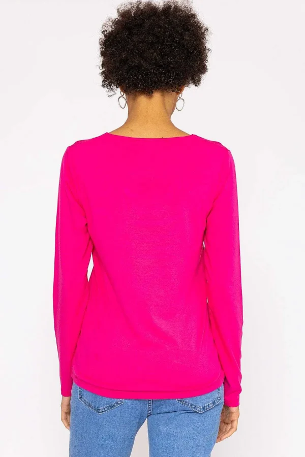 Kelly & Grace Weekend Scoop Neck Tee In Pink*Women Tops & Blouses