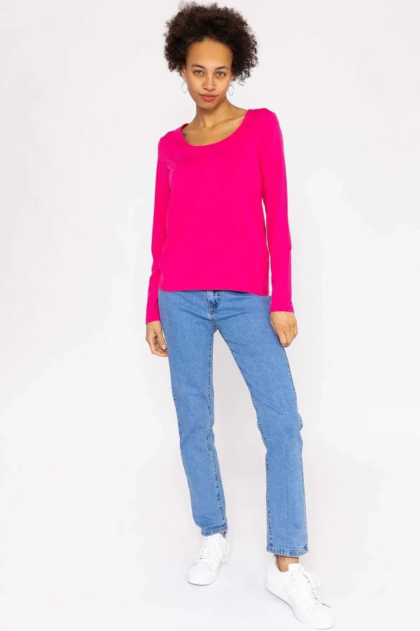 Kelly & Grace Weekend Scoop Neck Tee In Pink*Women Tops & Blouses